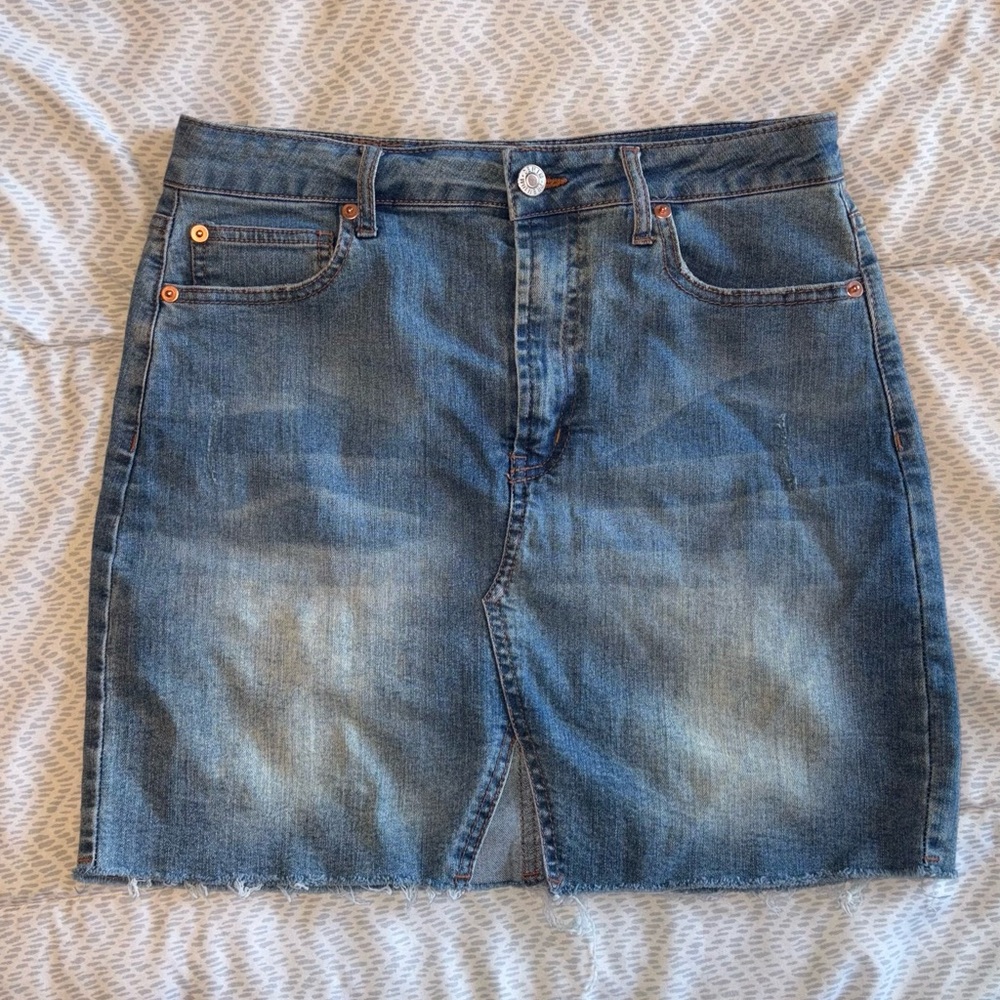 Denim mini skirt